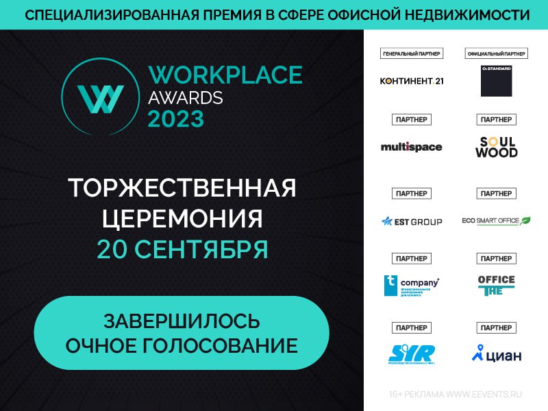 Завершилось очное голосование членов жюри WORKPLACE AWARDS 2023